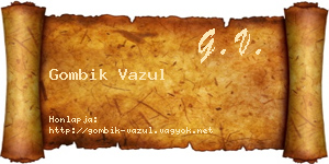 Gombik Vazul névjegykártya